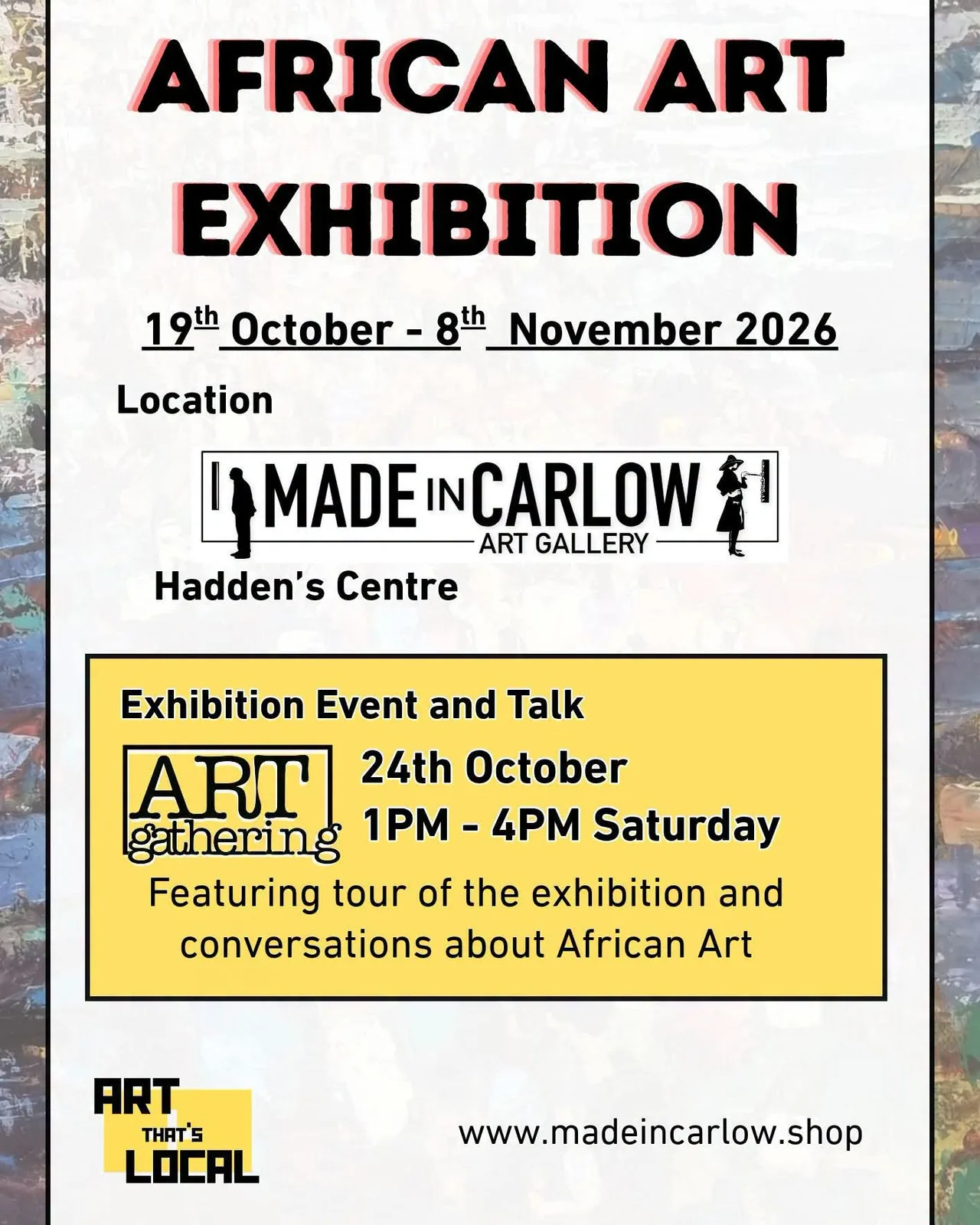 African Art Exhibition flyer