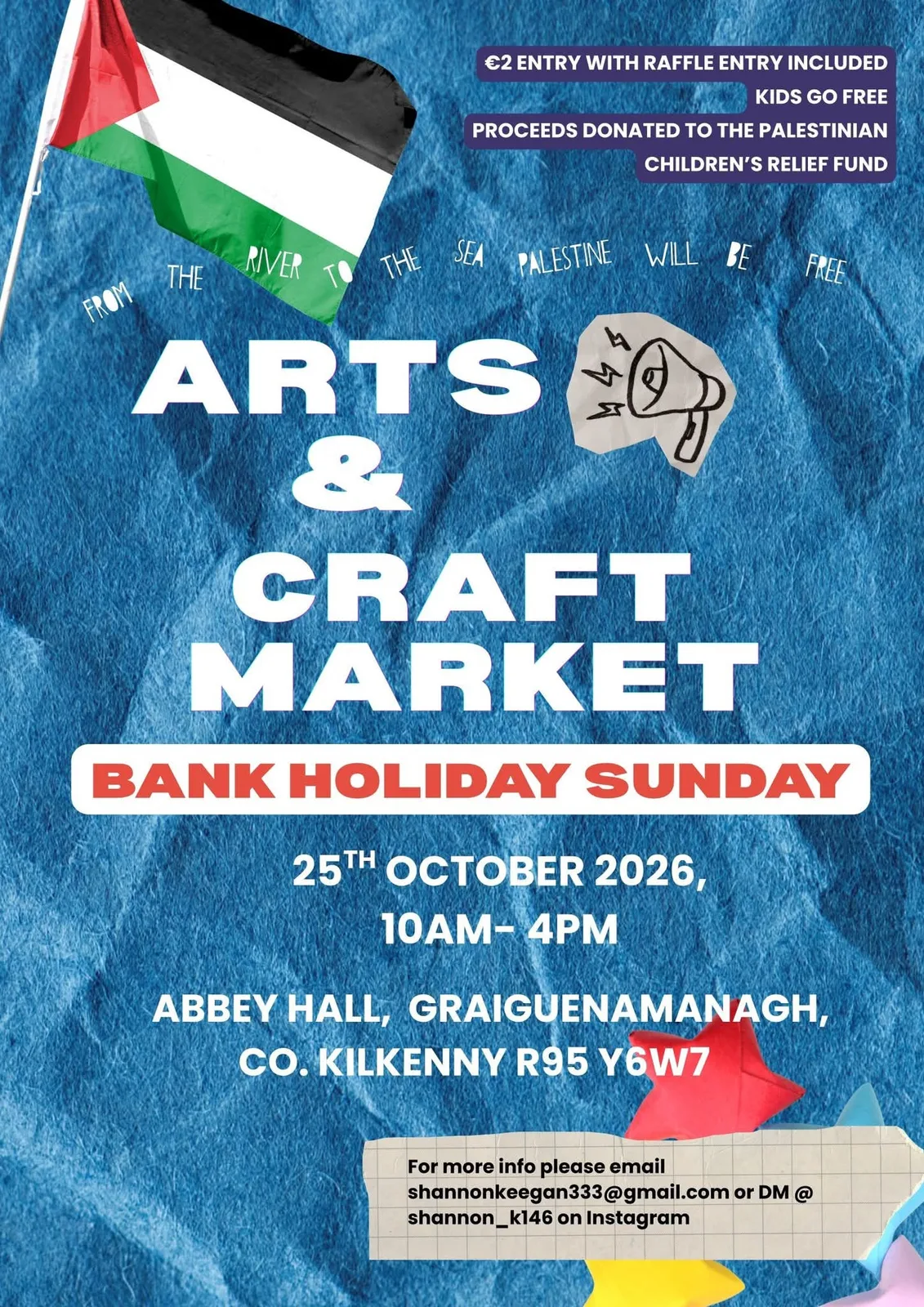 Arts & Craft Market — Abbey Hall, Graiguenamanagh flyer