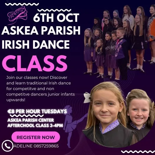 Dargan School of Irish Dancing — After-School Class flyer