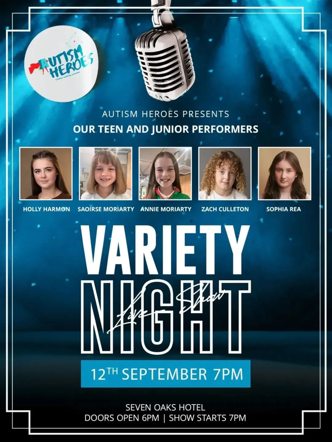 Autism Heroes Variety Night flyer