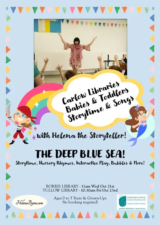 Babies & Toddlers Storytime & Songs with Helena the Storyteller: The Deep Blue Sea! flyer