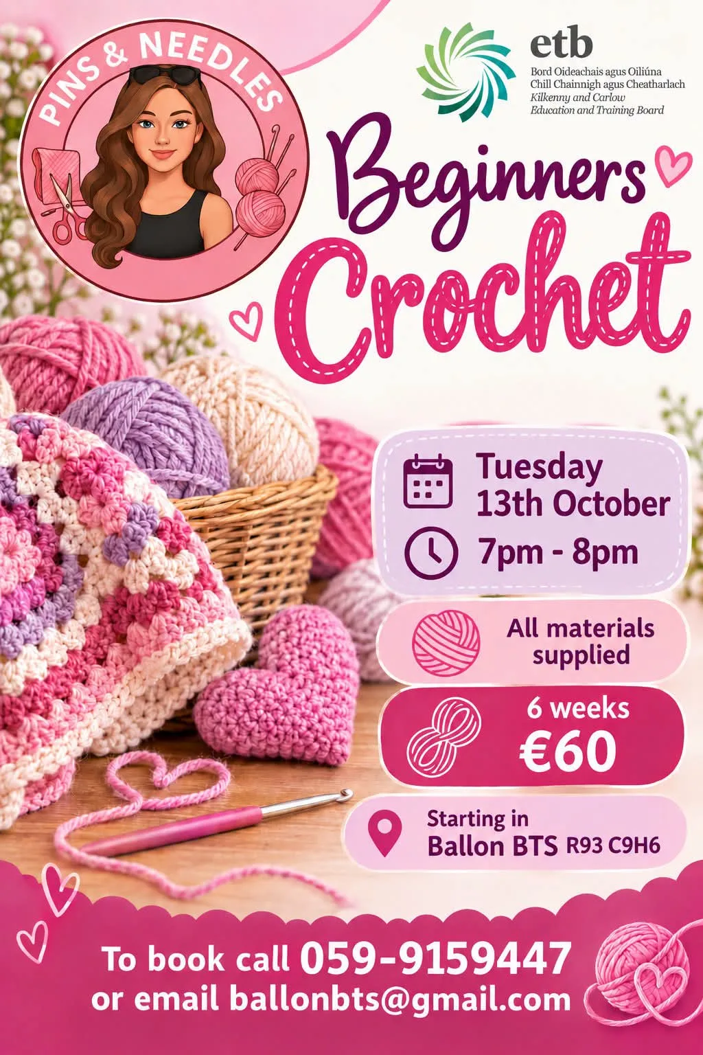 Beginners Crochet (6 Weeks) flyer