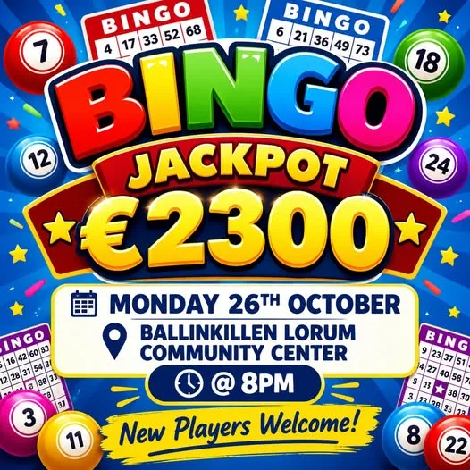 Bingo — €2,300 Jackpot flyer
