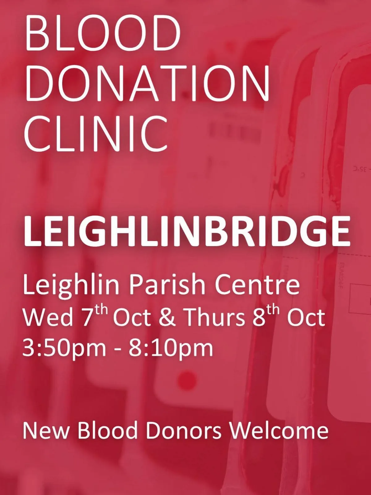Blood Donation Clinic — Leighlinbridge flyer