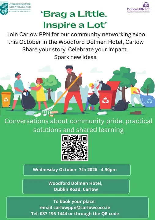 'Brag a Little. Inspire a Lot.' — Carlow PPN Community Networking Expo flyer