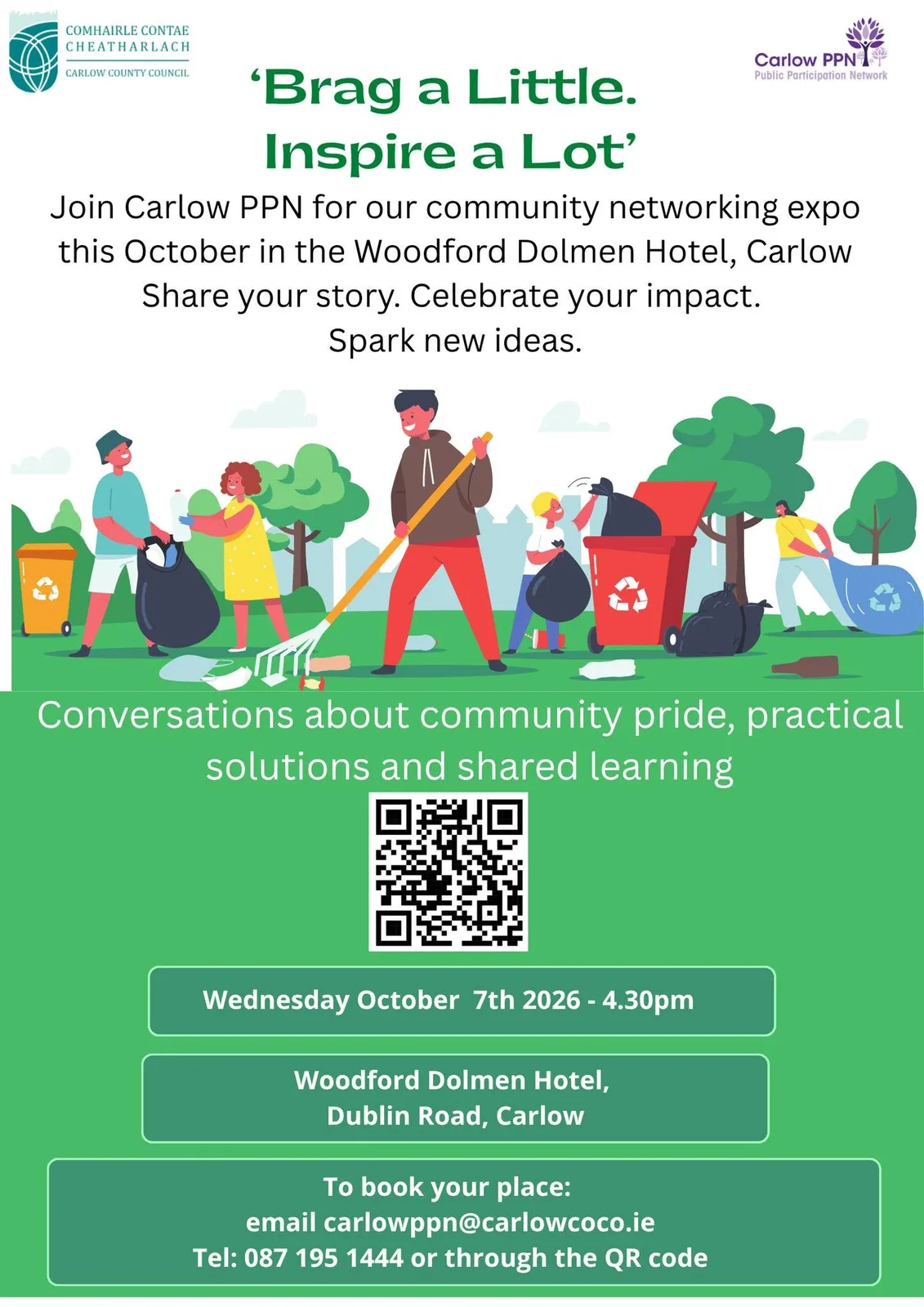 'Brag a Little. Inspire a Lot.' — Community Networking Expo flyer