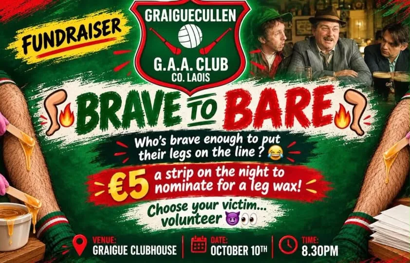Brave to Bare — Leg Wax Fundraiser flyer