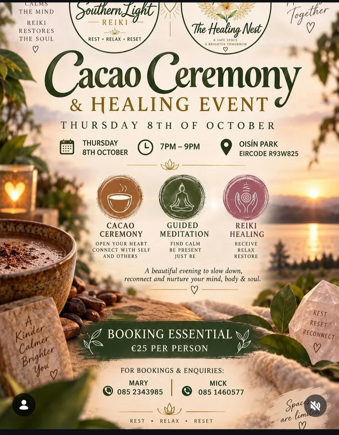 Cacao Ceremony & Healing Event flyer