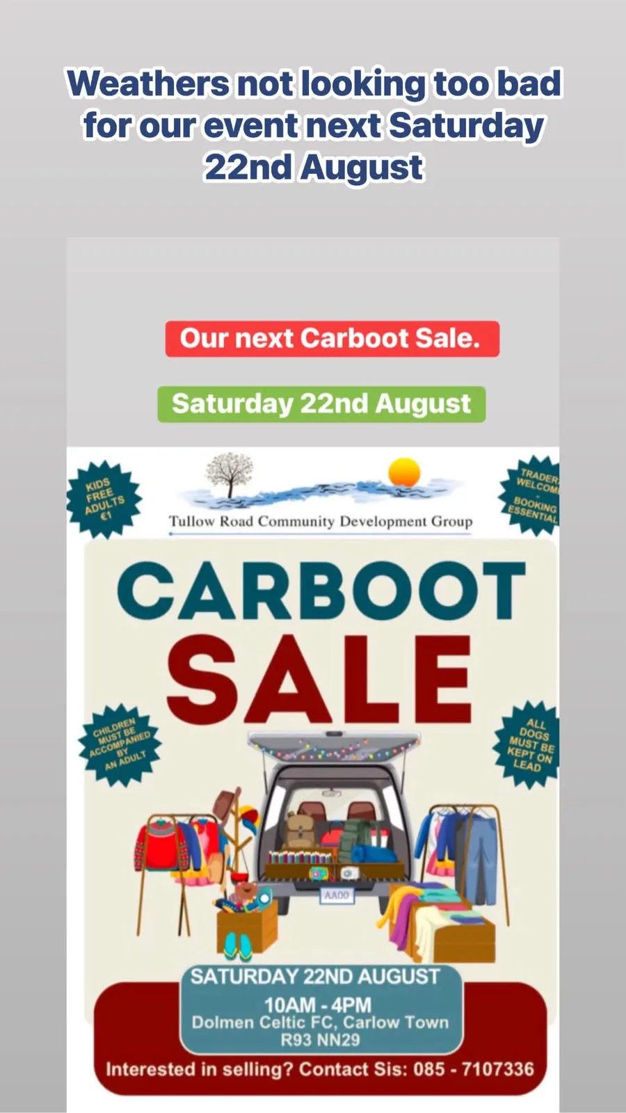 Carboot sale flyer