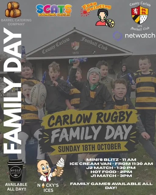 Carlow Rugby Family Day flyer