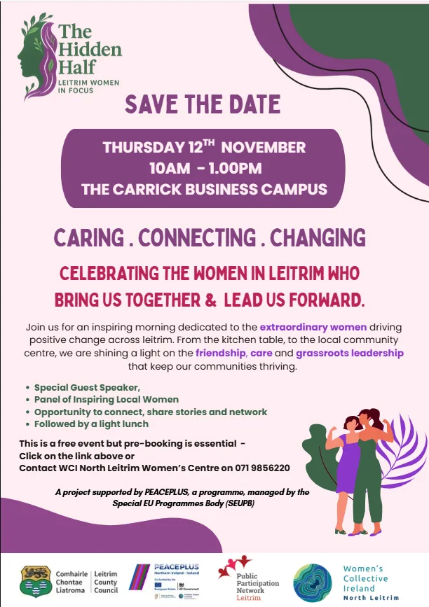 Celebrating the women in Leitrim who bring us together and lead us forward flyer