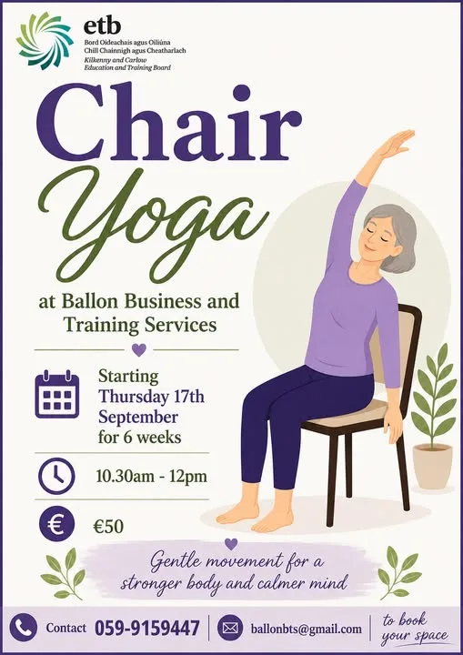 Chair Yoga at Ballon Business and Training Services flyer