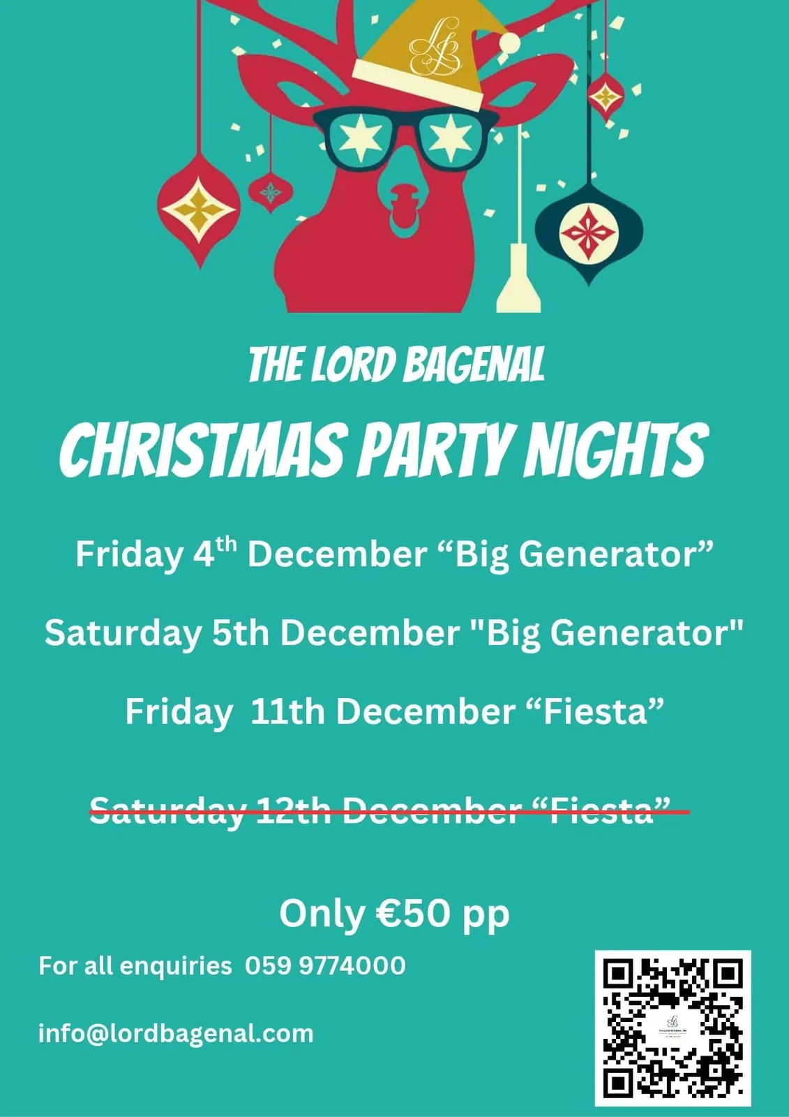 Christmas Party Night — "Fiesta" flyer