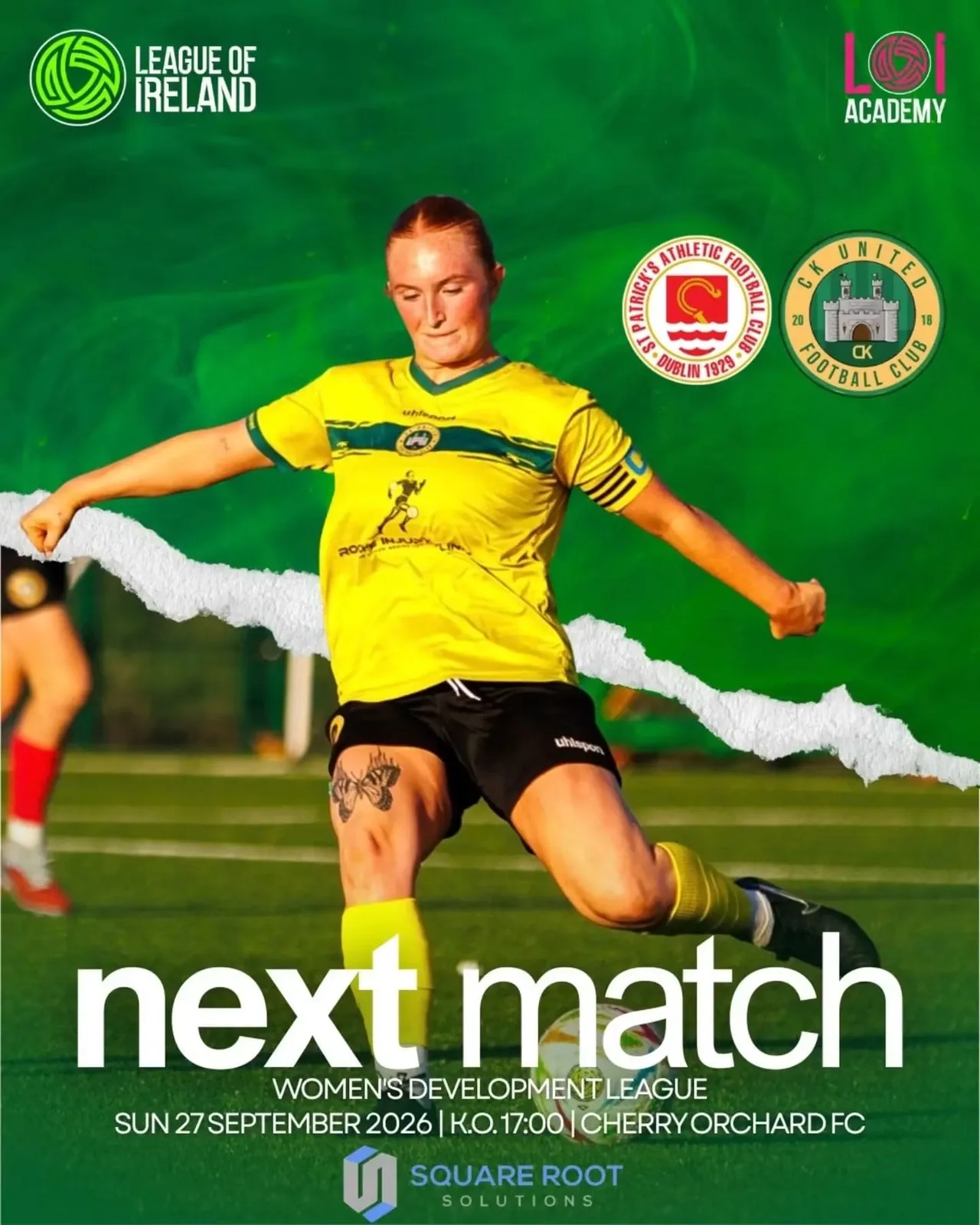St Patrick's Athletic v CK United — Women's Development League flyer