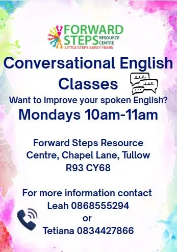 Conversational English Classes flyer