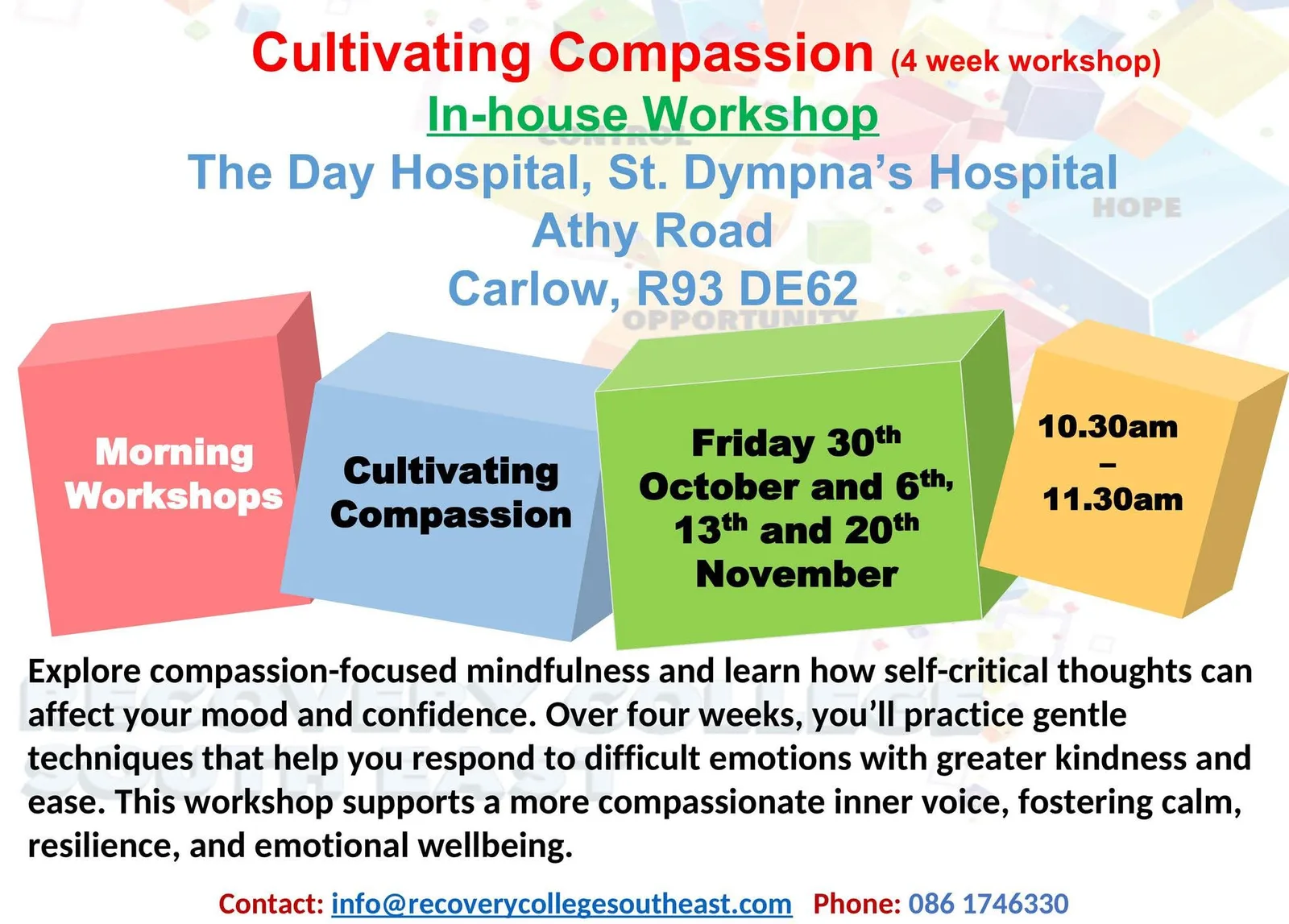 Cultivating Compassion (4-week morning workshop) flyer