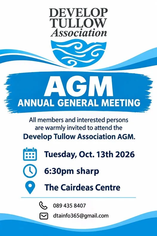 Develop Tullow Association AGM flyer