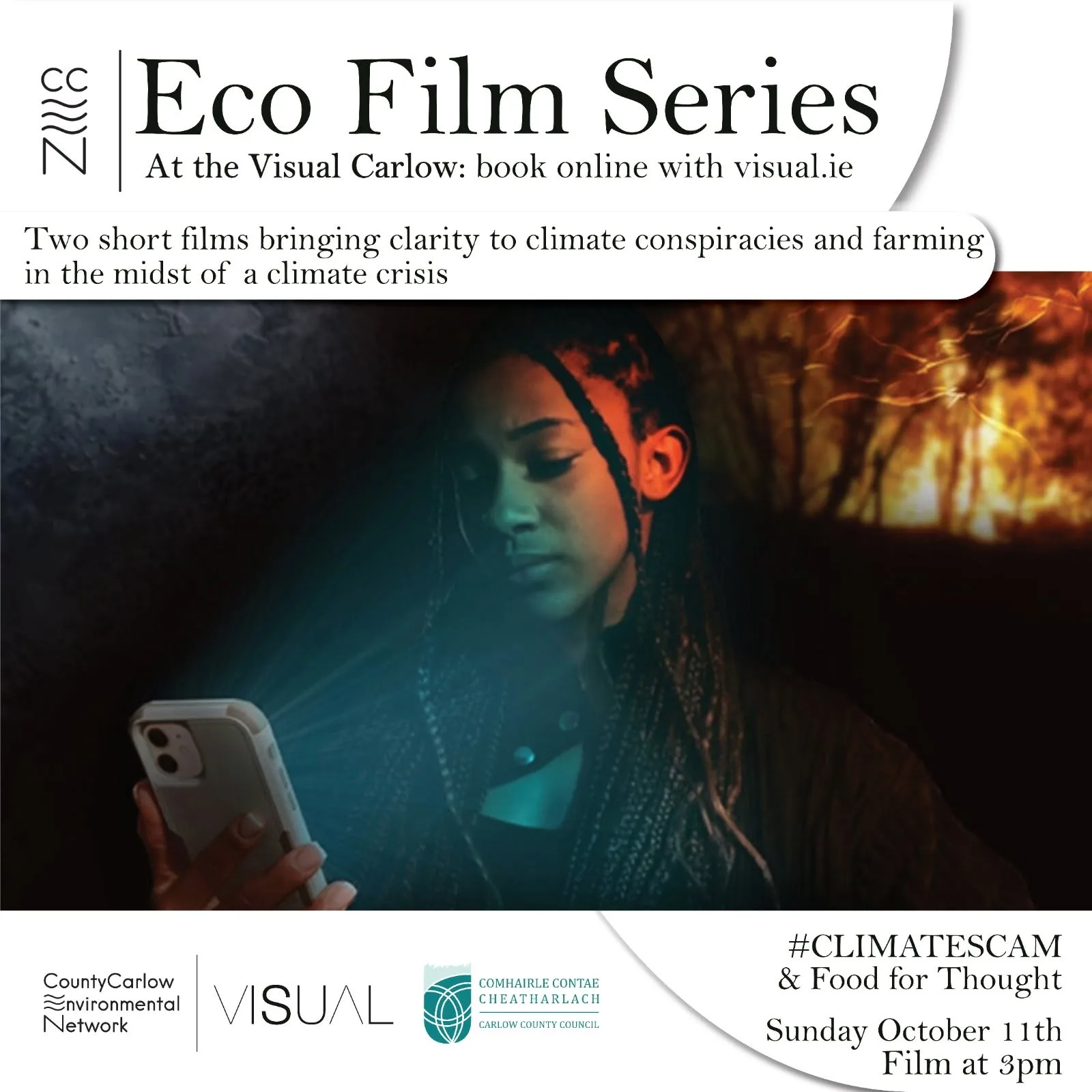Eco Film Series — #ClimateScam & Food for Thought flyer
