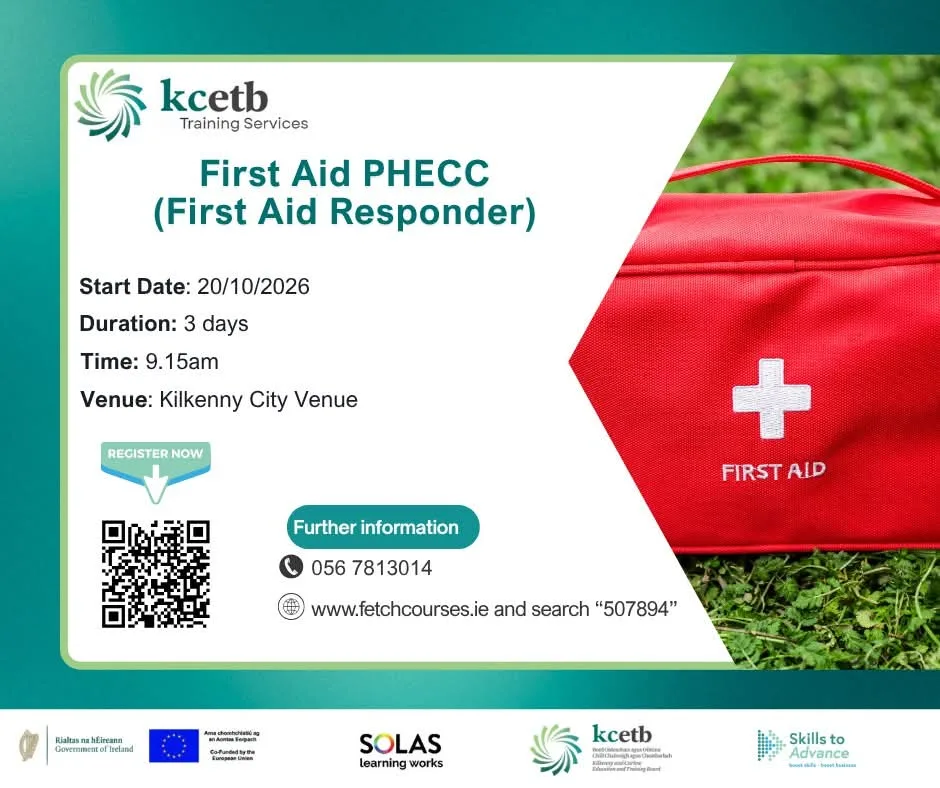First Aid PHECC — First Aid Responder (3-Day Course) flyer