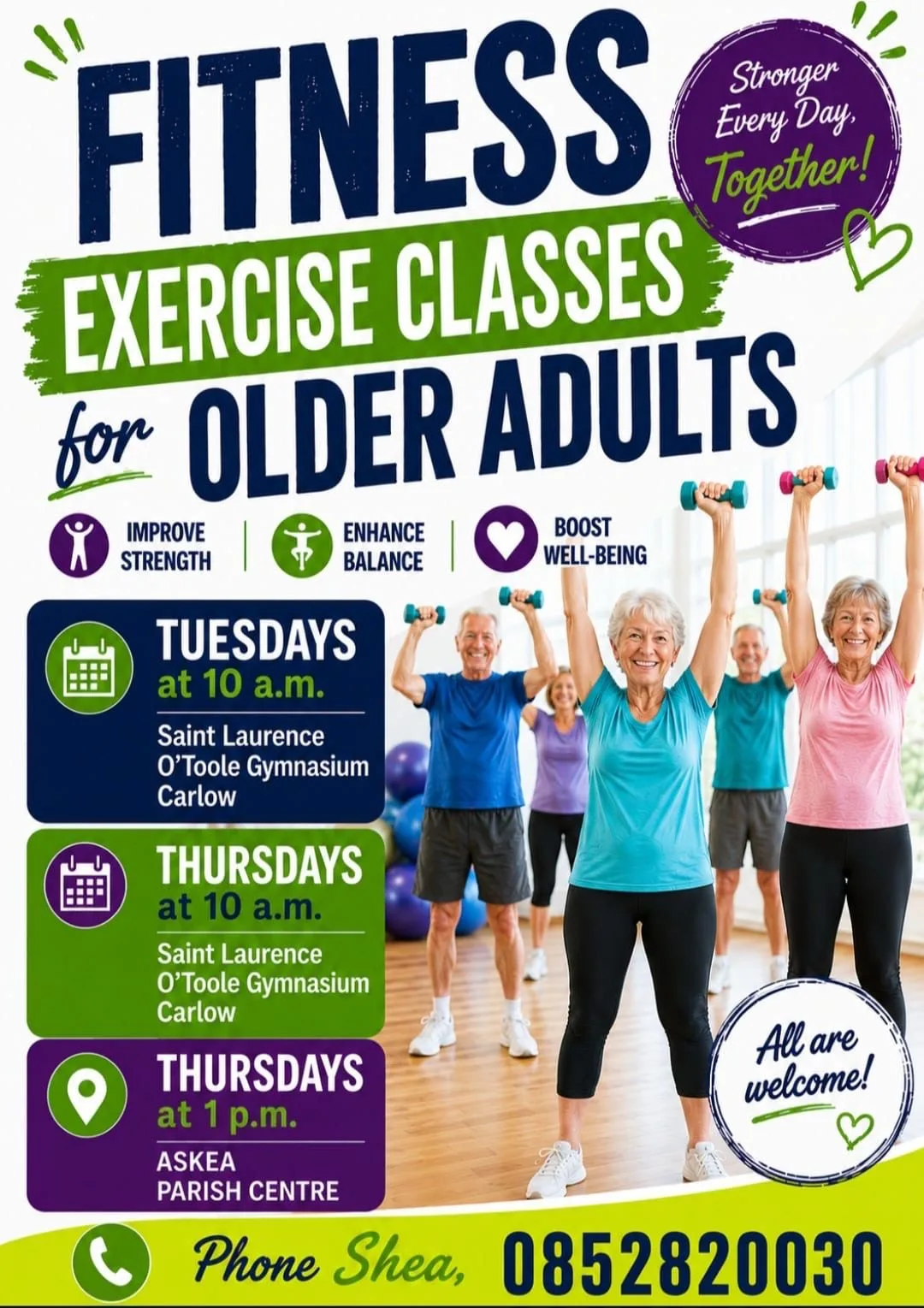 Fitness Exercise Classes for Older Adults flyer