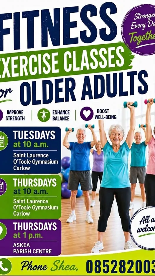 Fitness Exercise Classes for Older Adults flyer