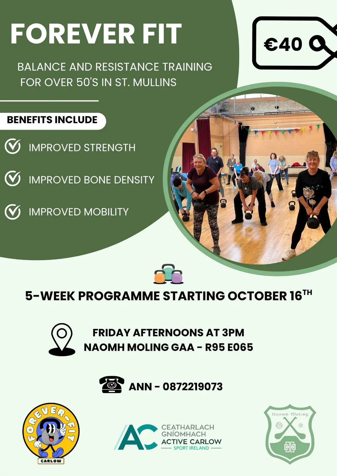 Forever Fit — Balance & Resistance Training for Over 50s (St Mullins) flyer