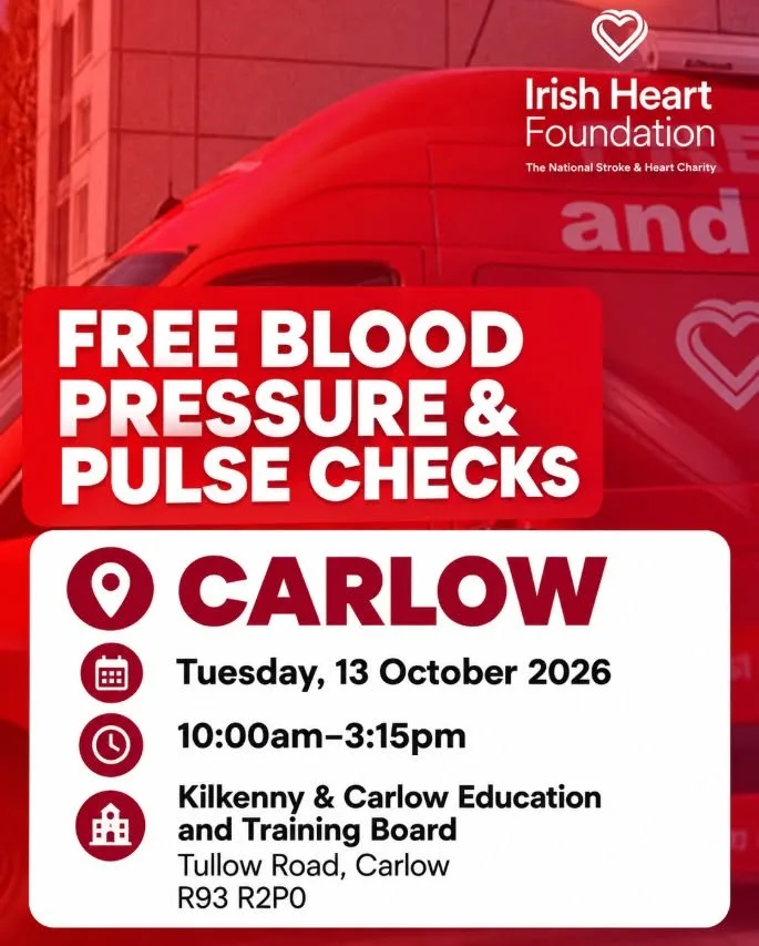 Free Blood Pressure & Pulse Checks — Carlow flyer