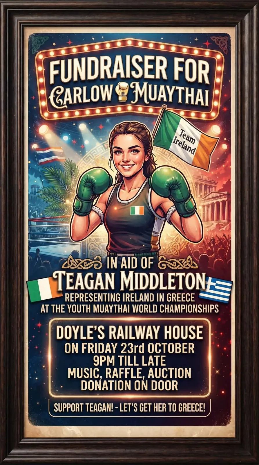 Fundraiser for Carlow Muaythai — In Aid of Teagan Middleton (Youth Muaythai World Championships, Greece) flyer