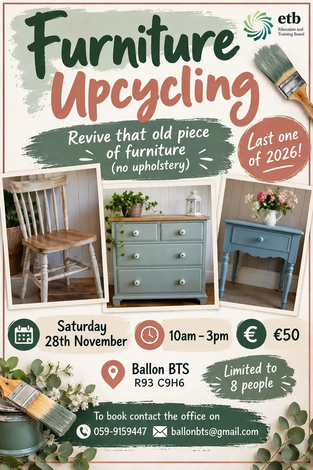 Furniture Upcycling flyer