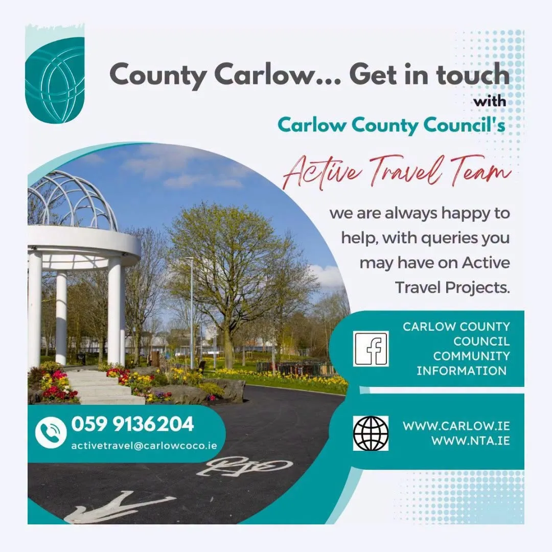 Get in Touch with Carlow County Council's Active Travel Team flyer