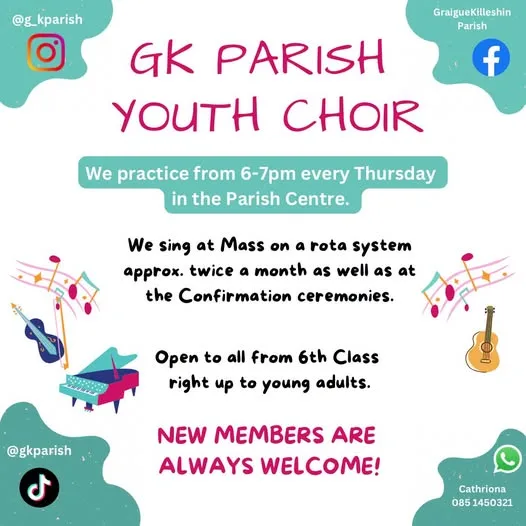 GK Parish Youth Choir flyer