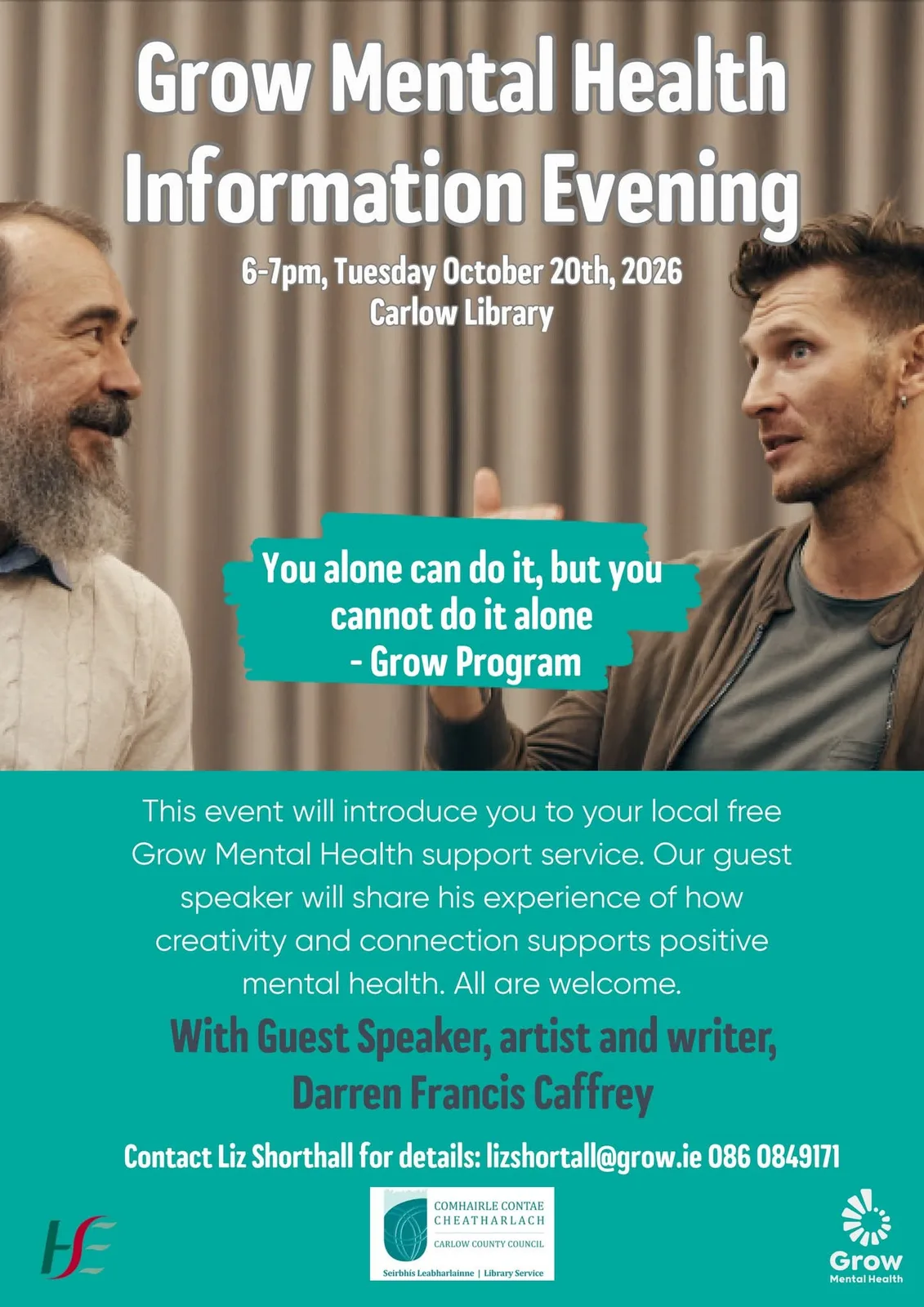 Grow Mental Health Information Evening flyer