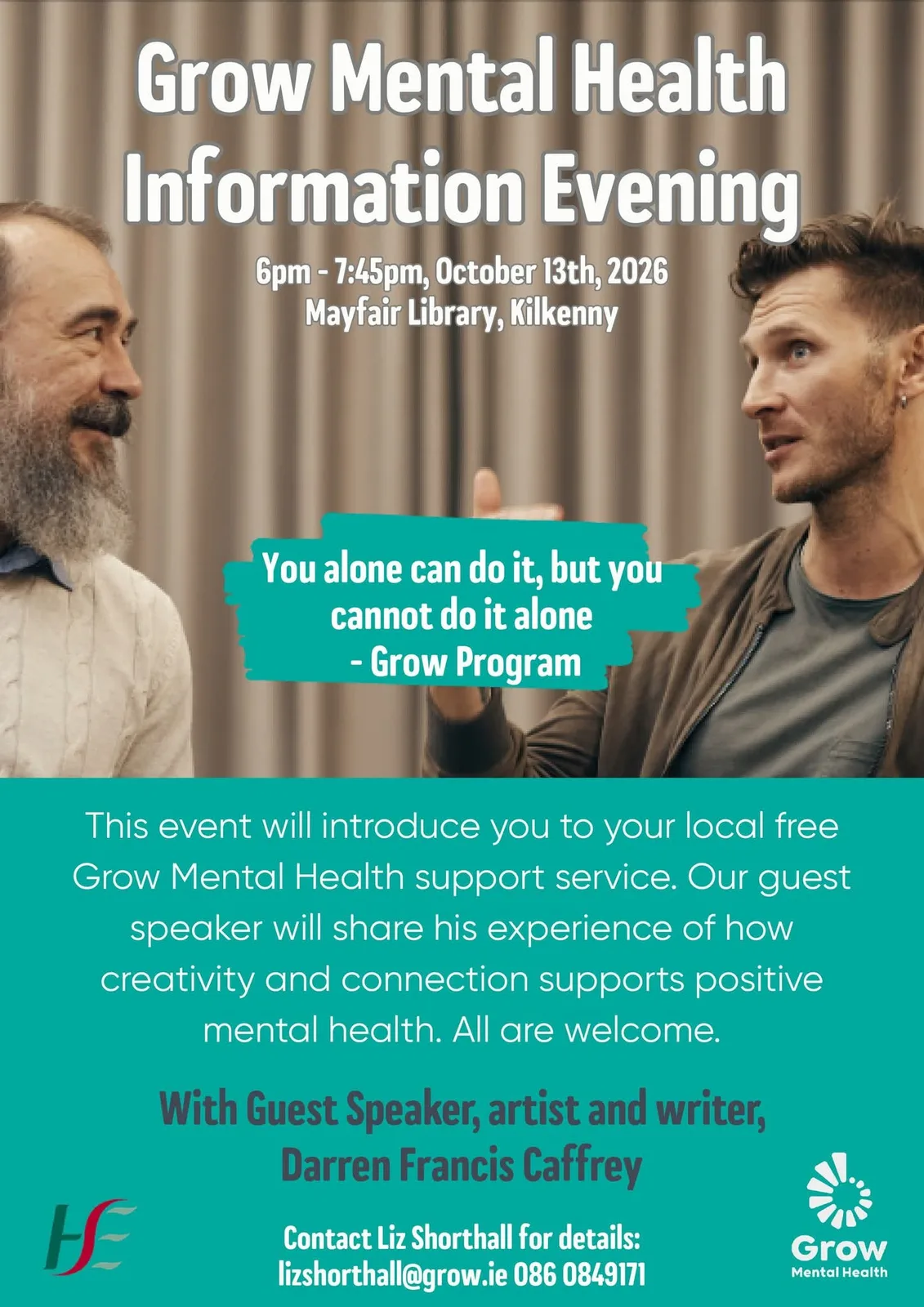 Grow Mental Health Information Evening — Kilkenny flyer