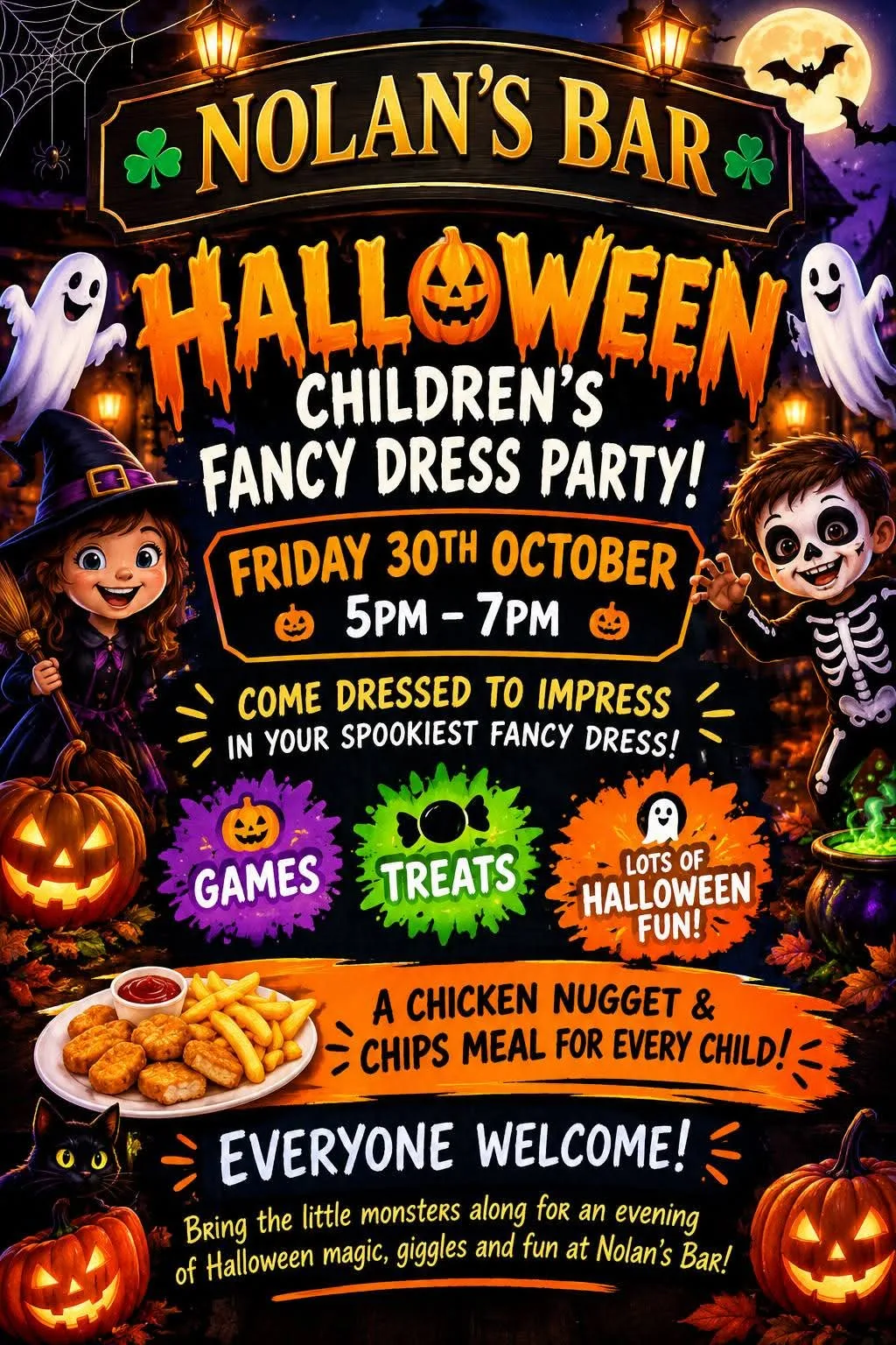Halloween Children’s Fancy Dress Party — Nolan’s Bar flyer