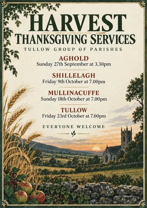 Harvest Thanksgiving Service — Mullinacuffe flyer
