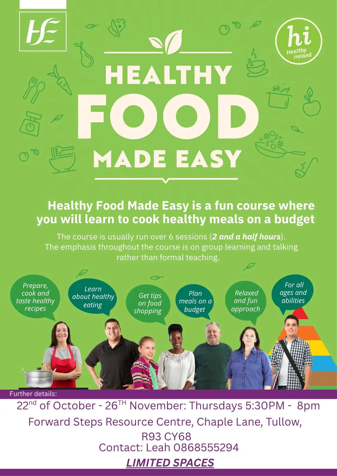 Healthy Food Made Easy (6-Week Cooking Course) flyer