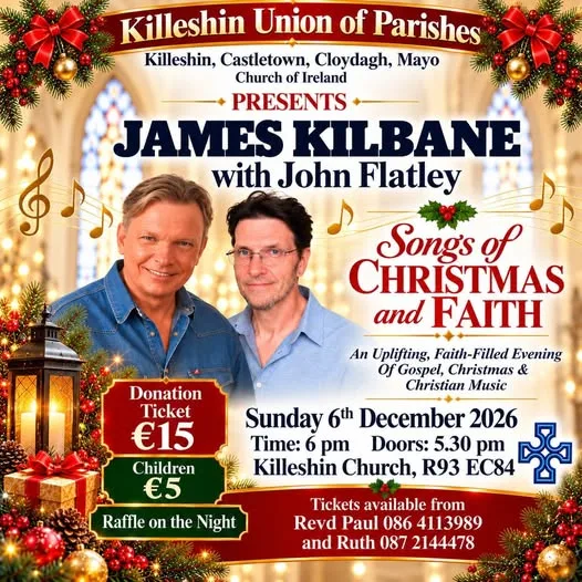 James Kilbane with John Flatley — Songs of Christmas and Faith flyer