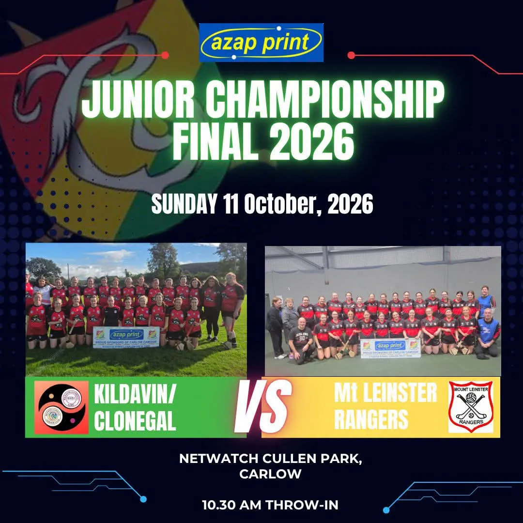 Junior Camogie Championship Final — Kildavin/Clonegal v Mount Leinster Rangers flyer