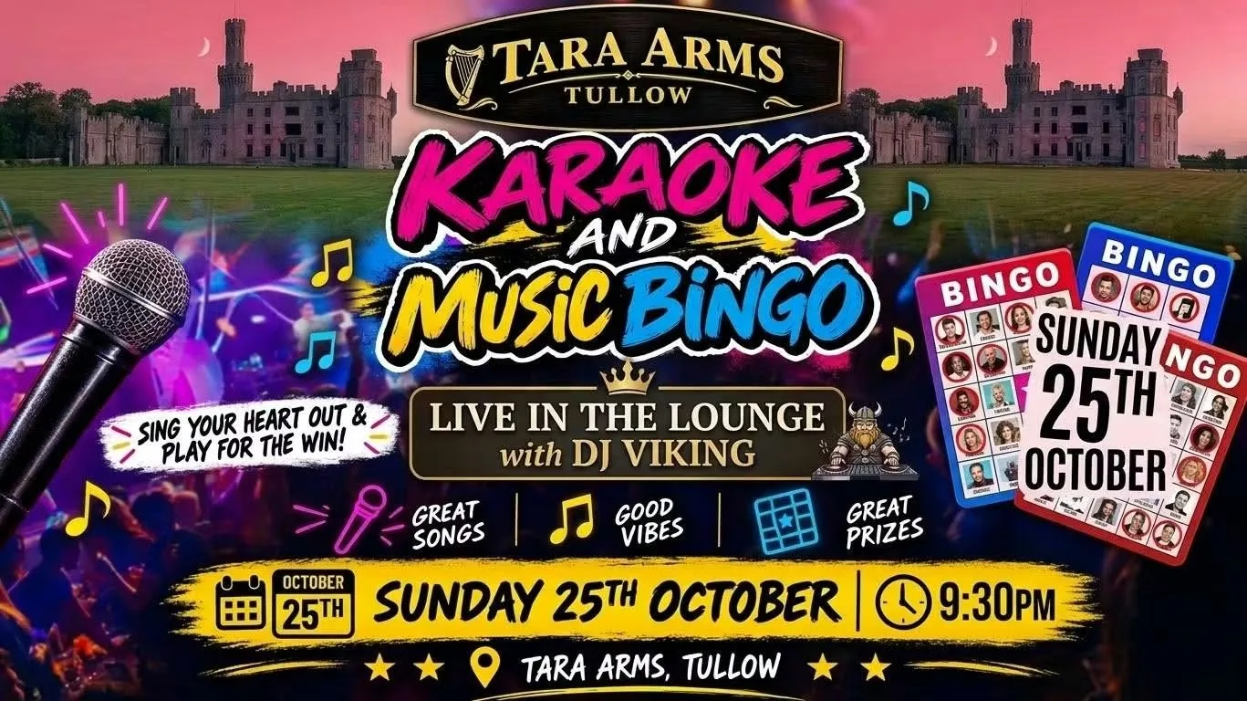 Karaoke and Music Bingo with DJ Viking — Tara Arms flyer