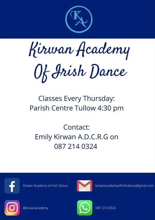 Kirwan Academy of Irish Dance — Weekly Class flyer