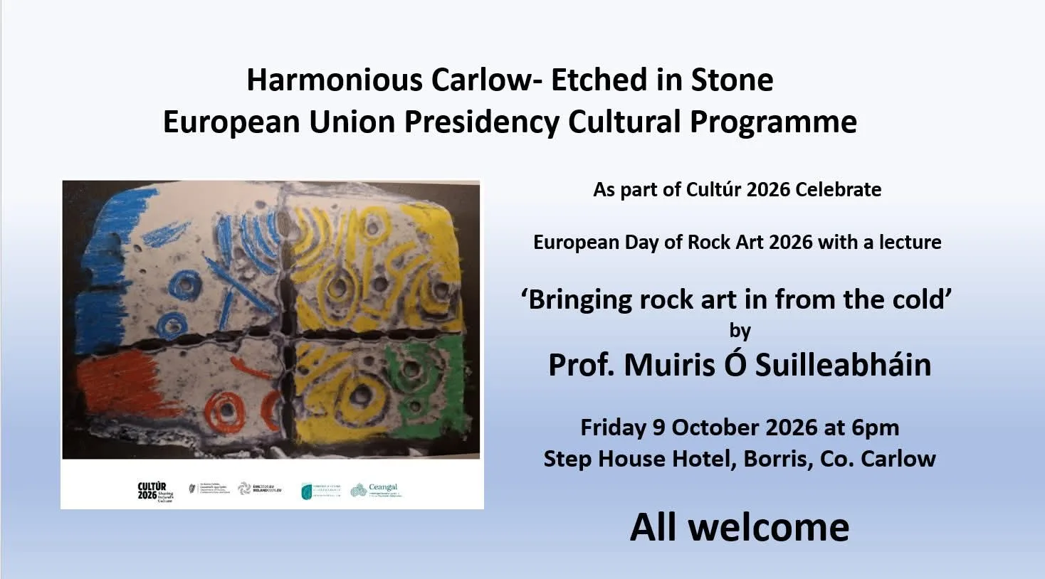 Lecture: Bringing Rock Art in from the Cold — Prof. Muiris Ó Suilleabháin flyer