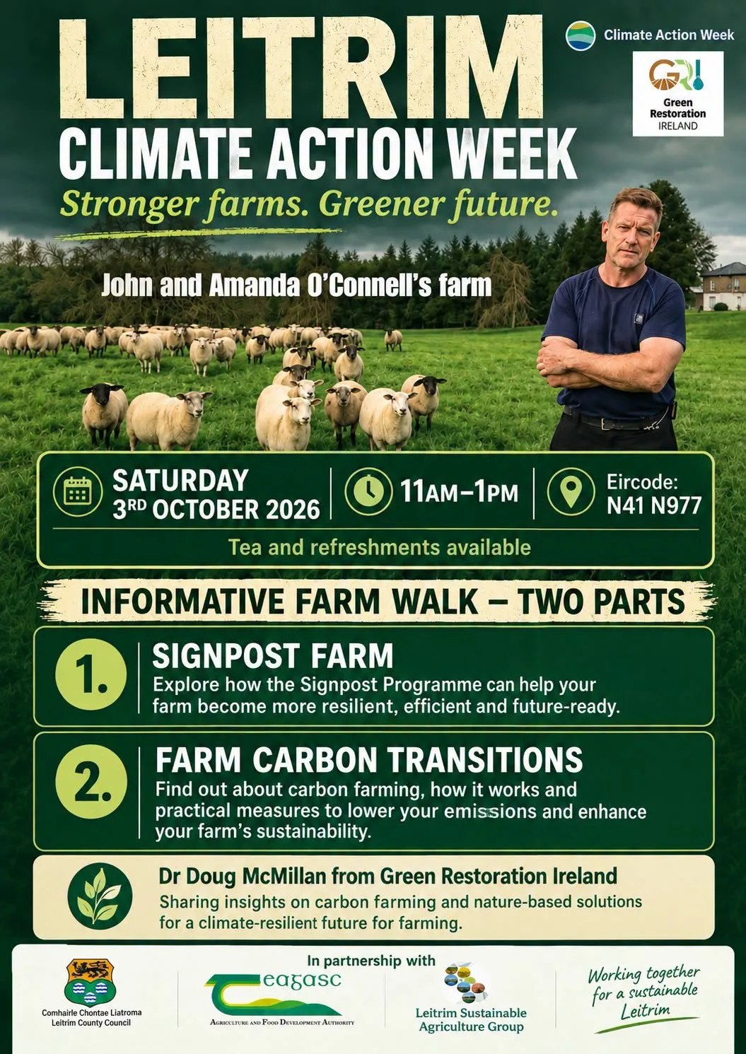 Leitrim Climate Action Week — Farm Walk (Signpost Farm & Carbon Transitions) flyer