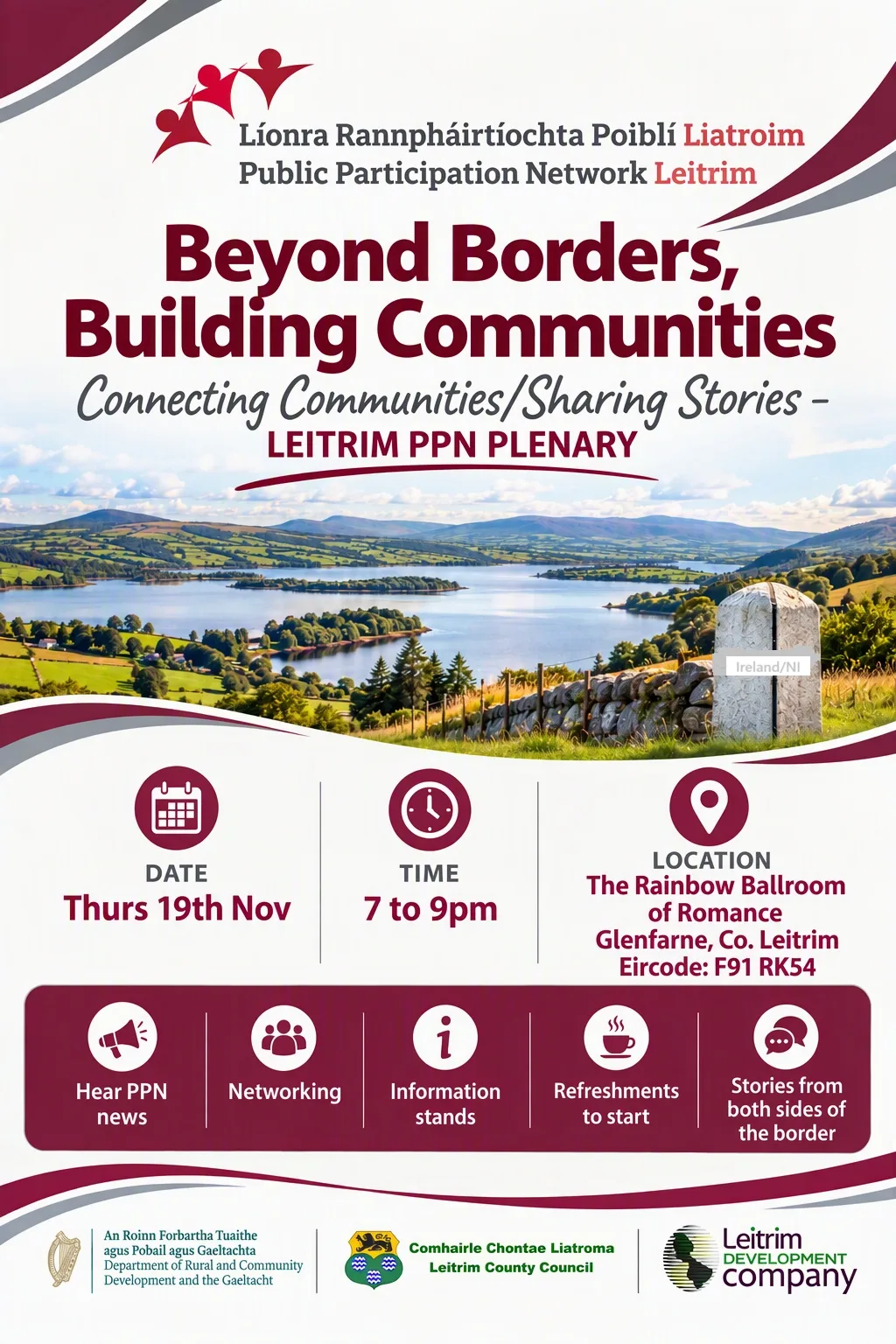 Leitrim PPN Plenary (Gathering of Groups) Building Communities flyer