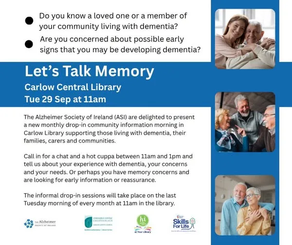 Let's Talk Memory — Community Drop-In flyer