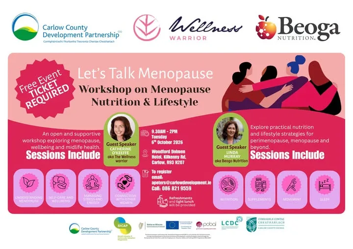 Let's Talk Menopause — Workshop on Menopause, Nutrition & Lifestyle flyer