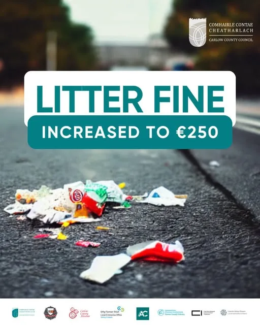 Litter Fine Increased to €250 flyer