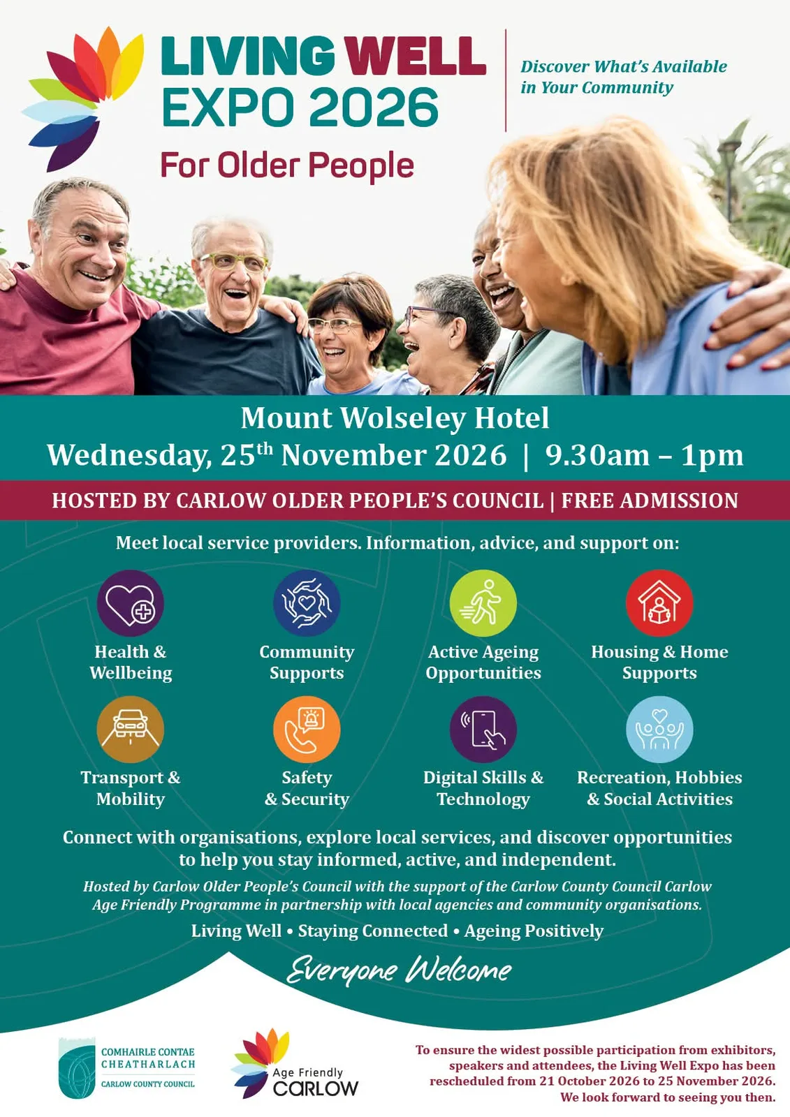Living Well Expo 2026 for Older People flyer