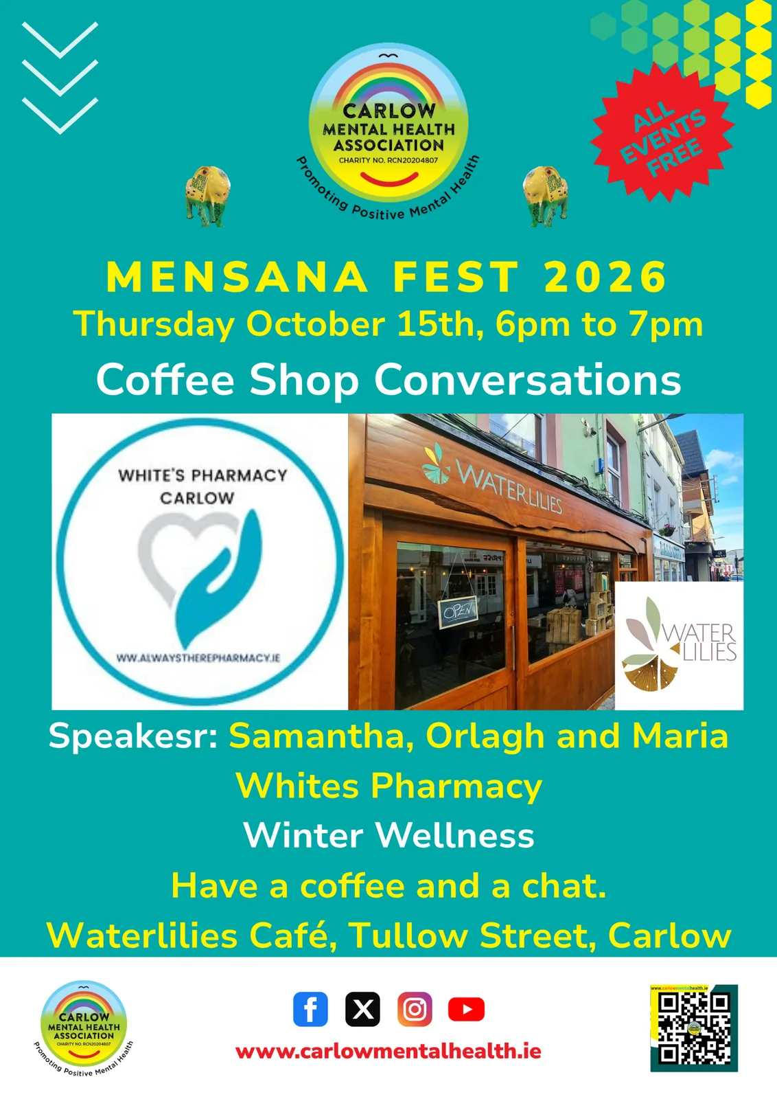 Mensana Fest: Coffee Shop Conversations — Winter Wellness flyer