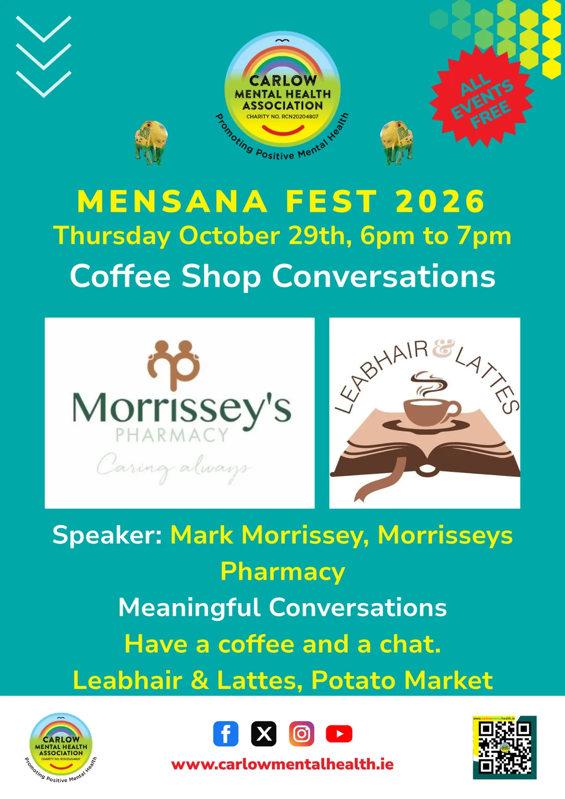 Mensana Fest: Coffee Shop Conversations — Meaningful Conversations flyer