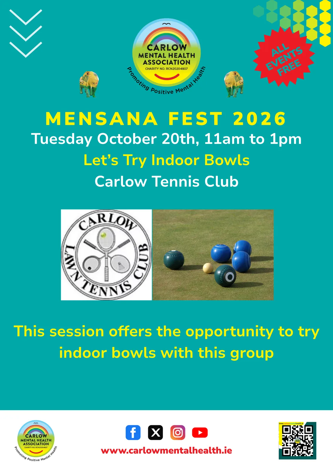 Mensana Fest: Let's Try Indoor Bowls flyer